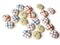 20 13mm Two Hole Assorted Color Tartan Plaid Buttons Round Wooden Mixed Color Buttons
